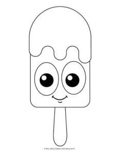 popsicle coloring page free