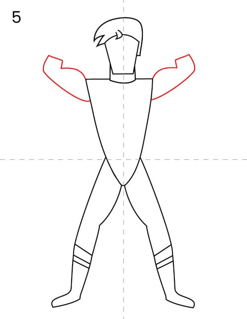 step 5 draw superhero biceps