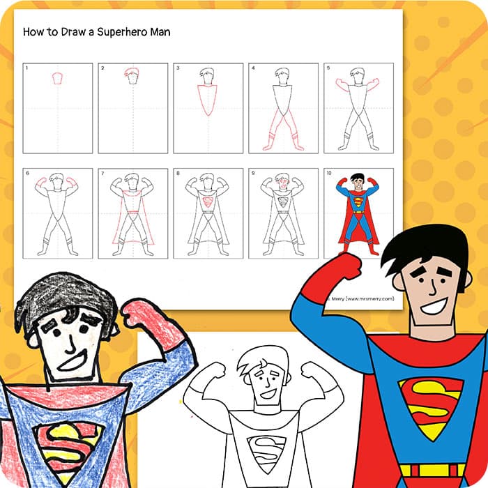 superhero drawings pdf download