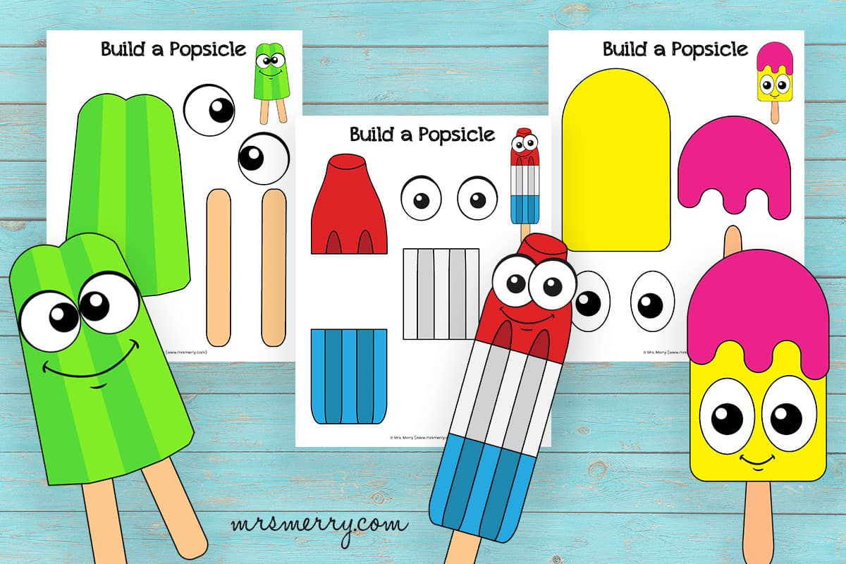 popsicle printable template for kids