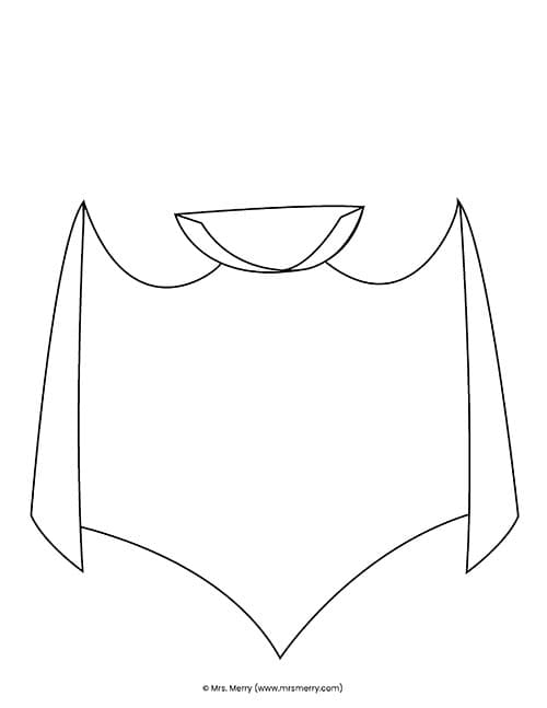 dracula cape coloring page