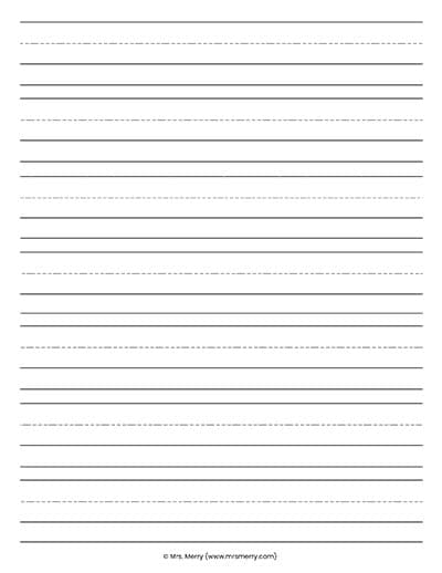 blank handwriting sheet