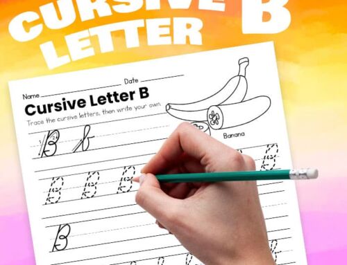 Free Cursive B Worksheet (Writing for Kids)