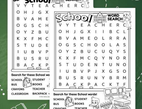 Back to School Word Search Puzzle Free Printable