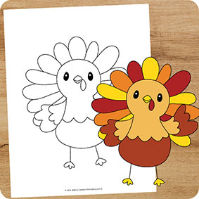 free turkey coloring page