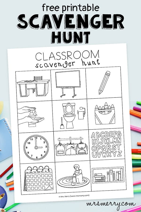 preschool scavenger hunt free printable0