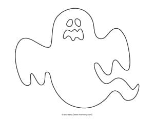 scary outline ghost
