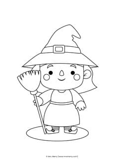 toddler witch coloring page