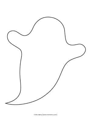 blank ghost with arms printable