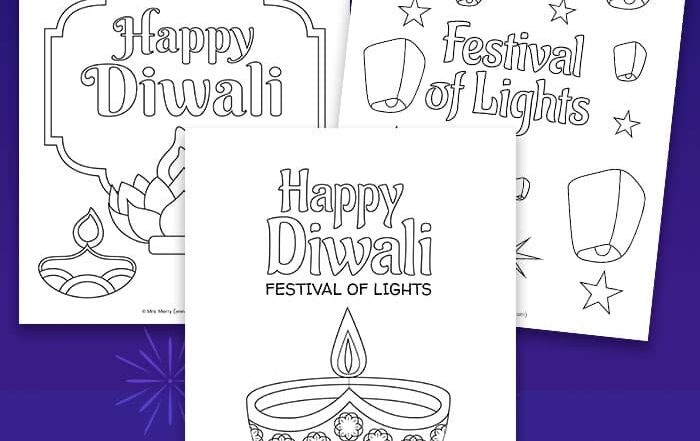 free diwali coloring pages