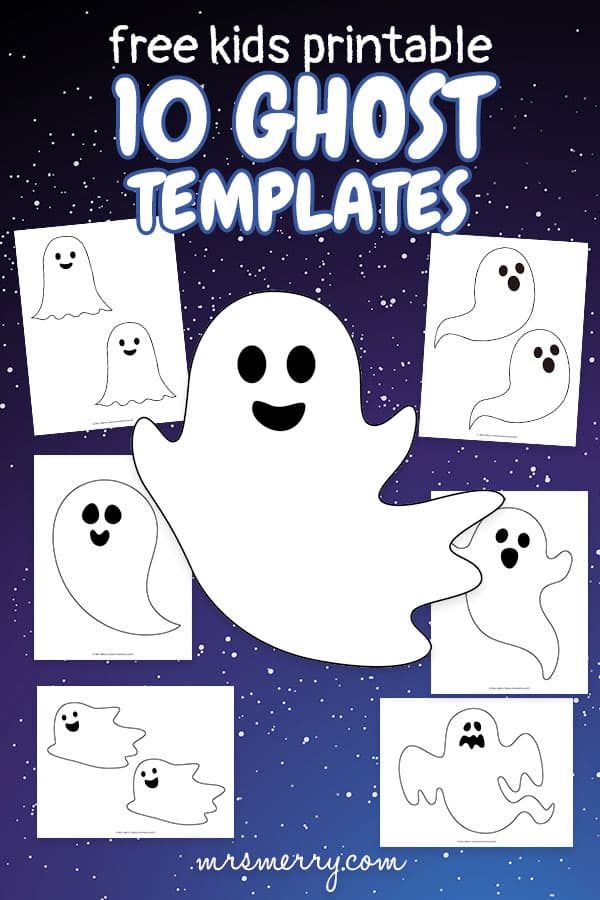 10 ghost templates for kids crafts