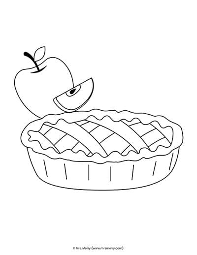 apple pie coloring page