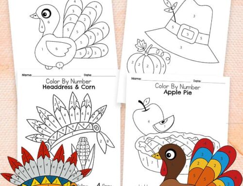 4 Free Thanksgiving Color By Number Worksheets