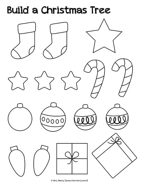 christmas ornament shapes to print
