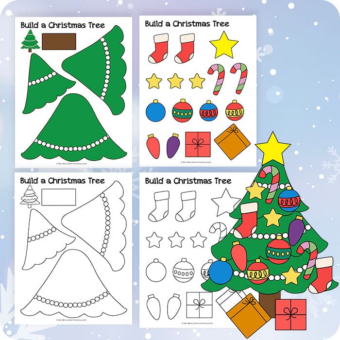 cut and paste christmas tree craft