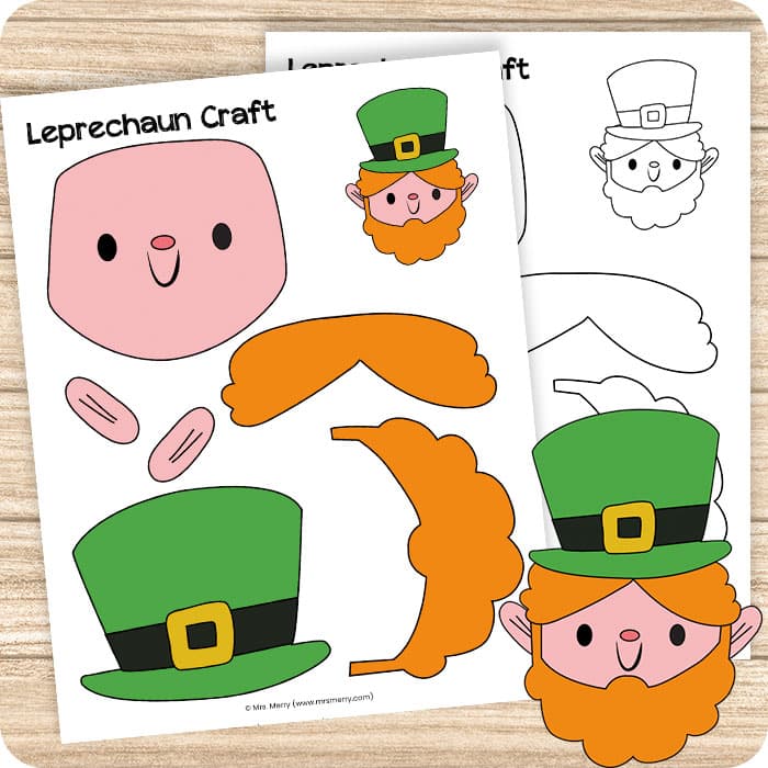 leprechaun printable craft for kids