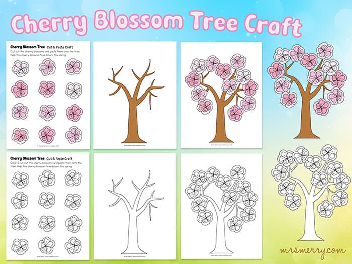 cherry blossom spring crafts for kids