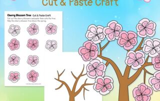 cherry blossom tree coloring craft
