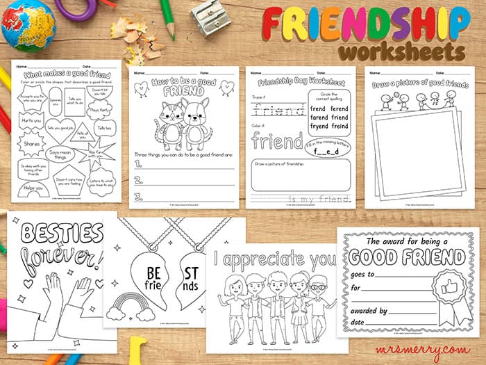 friendship coloring pages for kindergarten