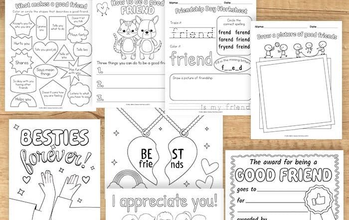 friendship worksheets for kindergarten