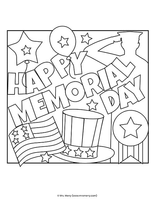 memorial day coloring page