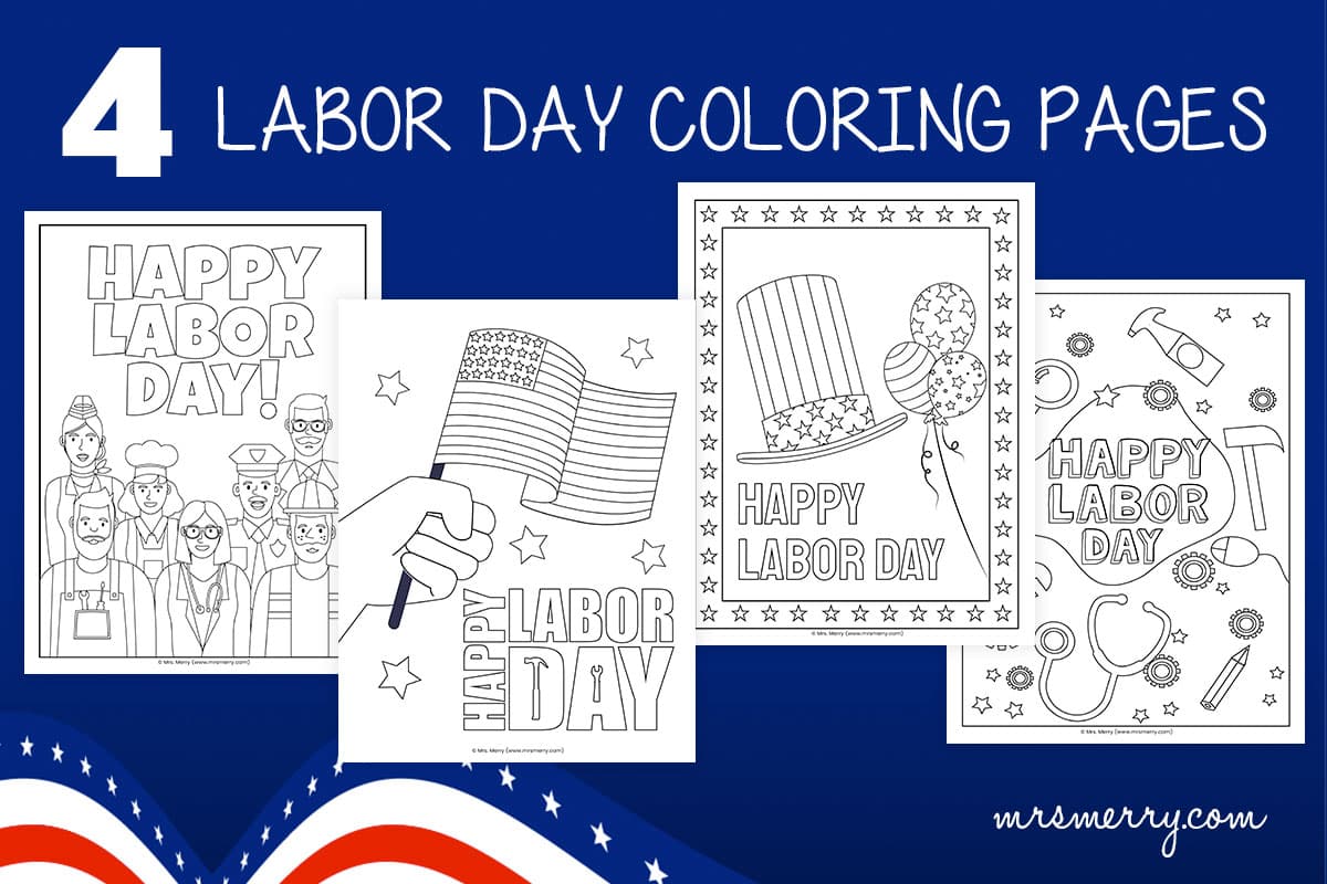 4 labor day coloring pages