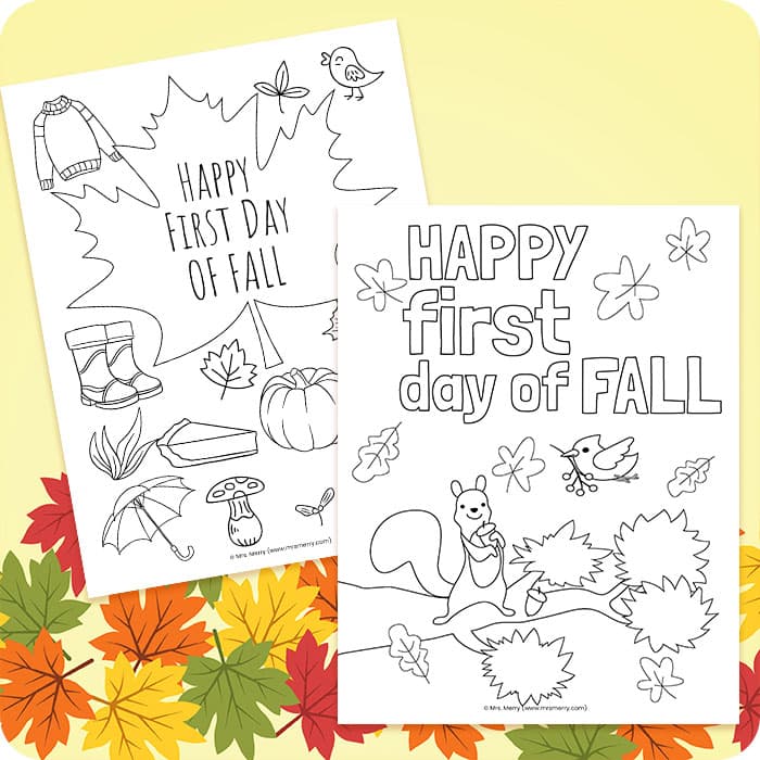 happy first day of fall printable
