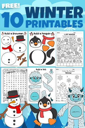 10 winter printable crafts