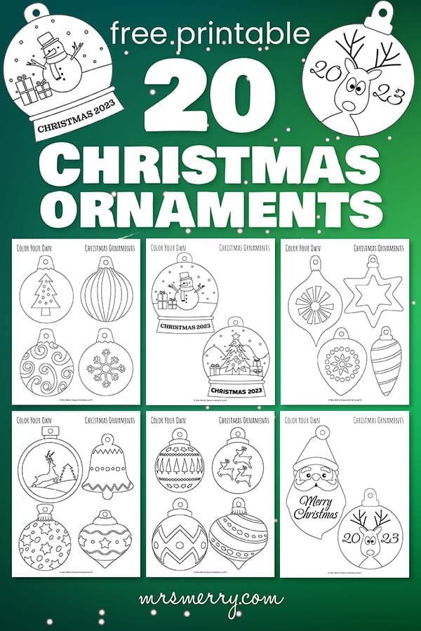 20 cut out paper christmas ornaments