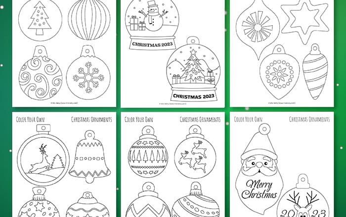 2023 ornament coloring pages