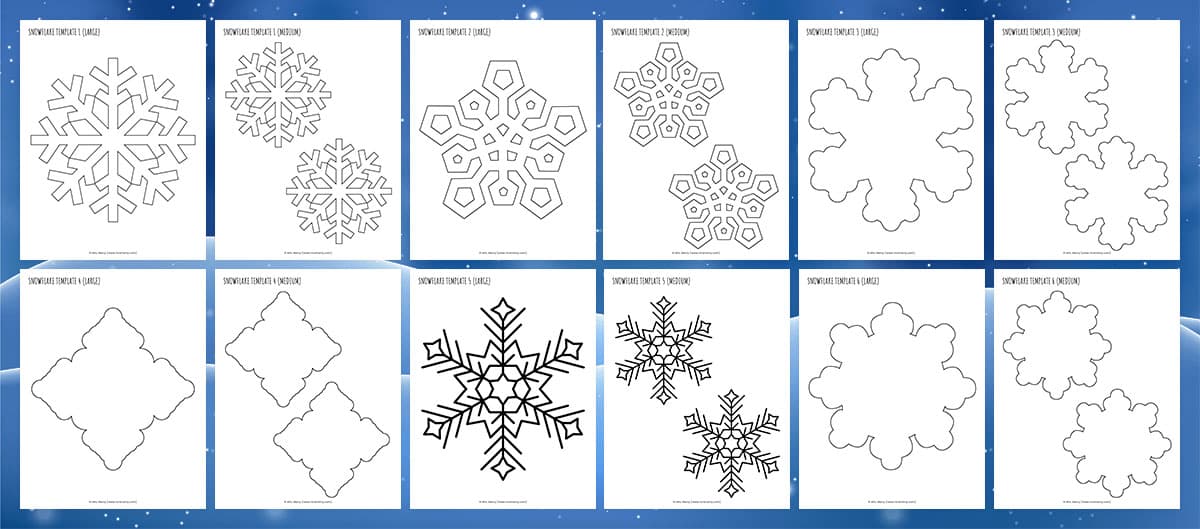 6 free snowflake templates for crafts