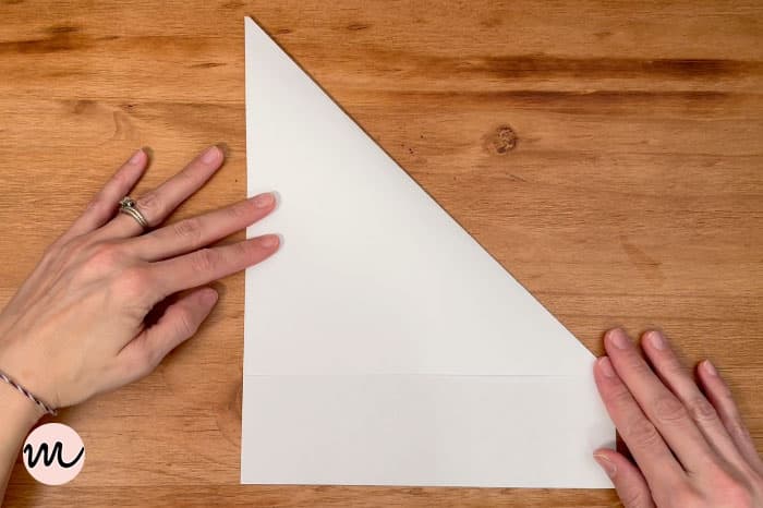 how to make a paper snowflake step 1 fold to make a square