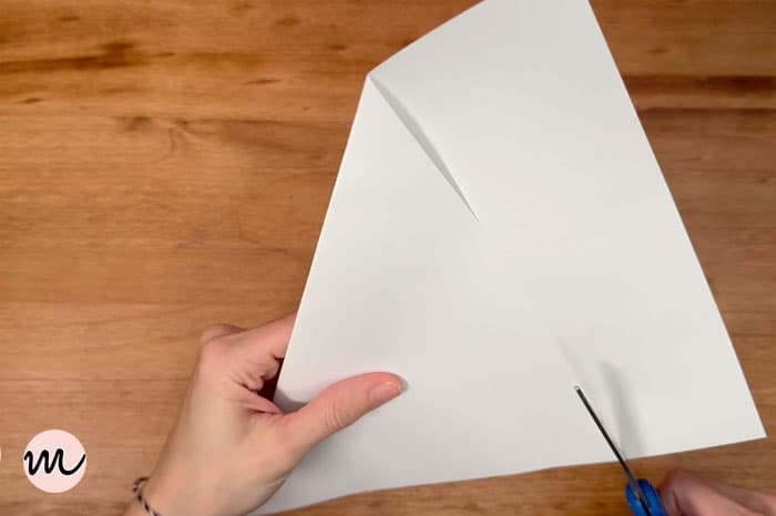 how to make a paper snowflake step 2 cut to make a square