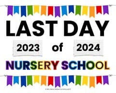 2024 nursery school graduation sign