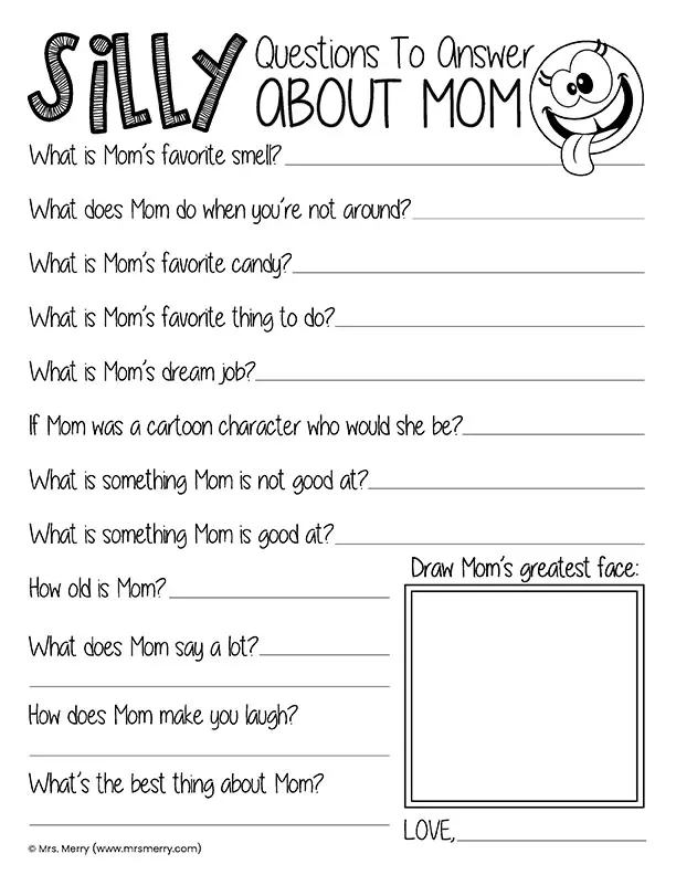 silly-mother-s-day-questionnaire-printable-mrs-merry for Birthday Questionnaire For Work Free Printable Silly Mother's Day Questionnaire Printable | Mrs. Merry for Birthday Questionnaire For Work Free Printable