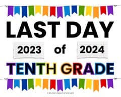 tenth grade sign 2024 school year